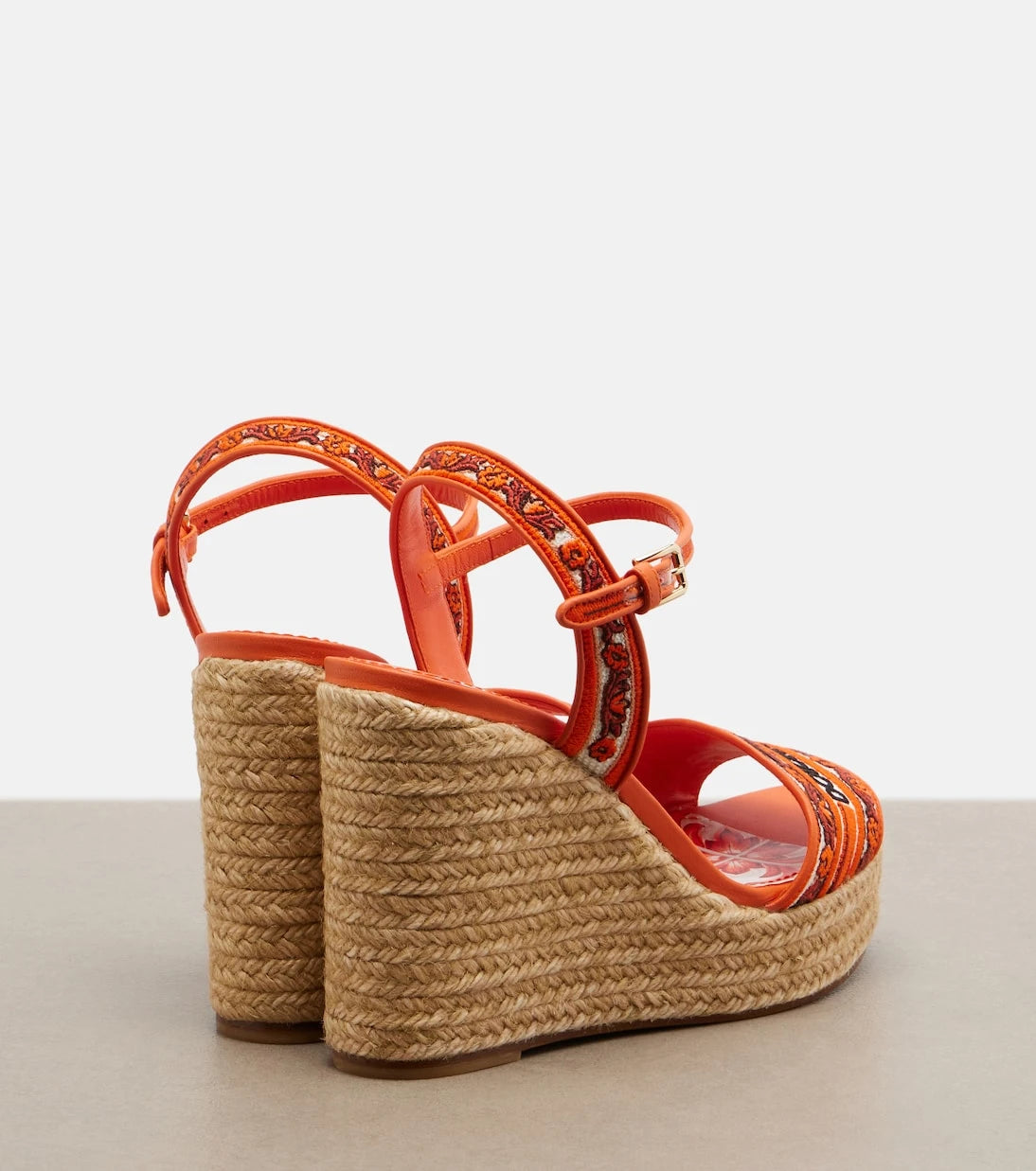 Dolce&Gabbana - Floral embroidered espadrille wedges
