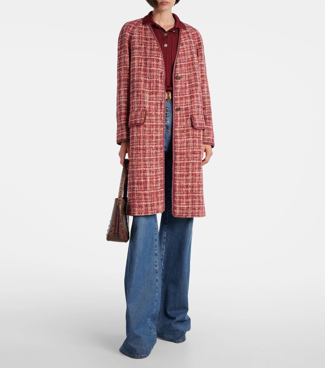 Etro - Fitilli örgü polo kazak
