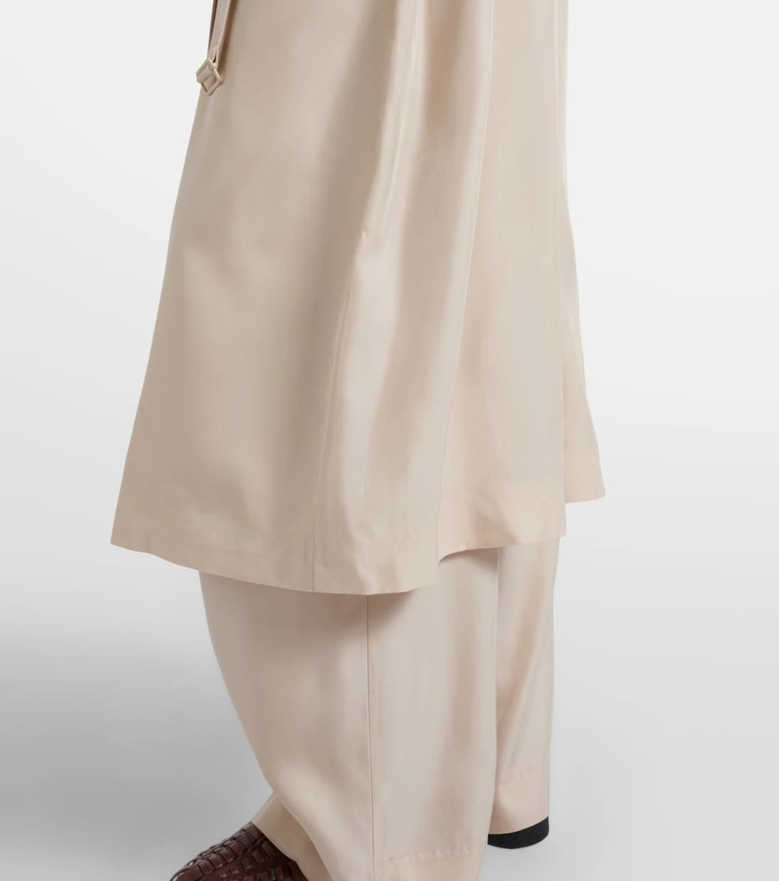 The Frankie Shop - معطف ترنش "فيرون" oversized من التويل