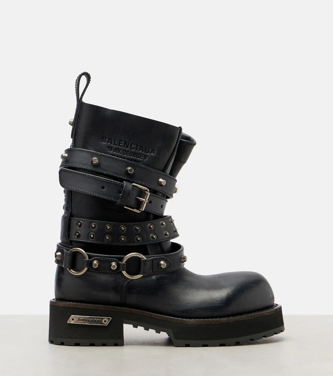 Balenciaga - Venom City leather biker boots