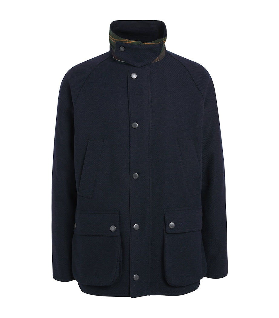 Navy Wool Bedale Jacket