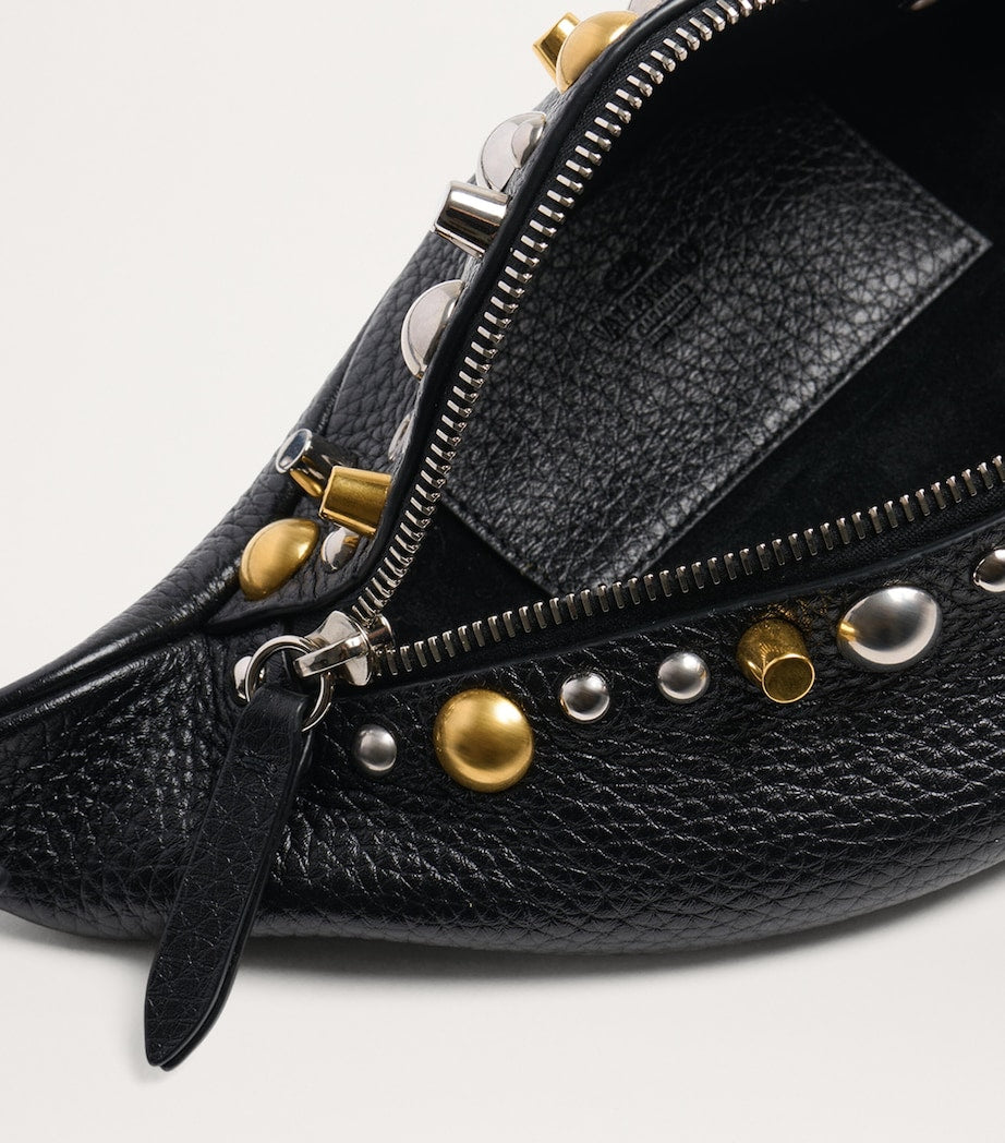 Valentino Garavani Black Leather Nellcote Belt Bag