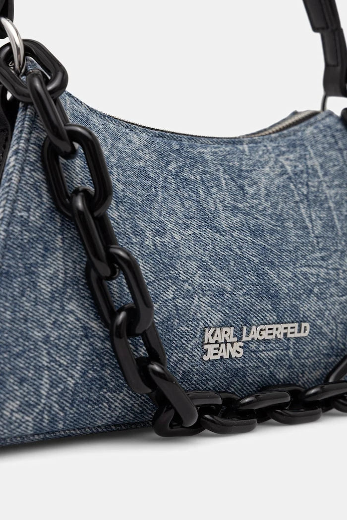Karl Lagerfeld Jeans kadın denim baget çanta