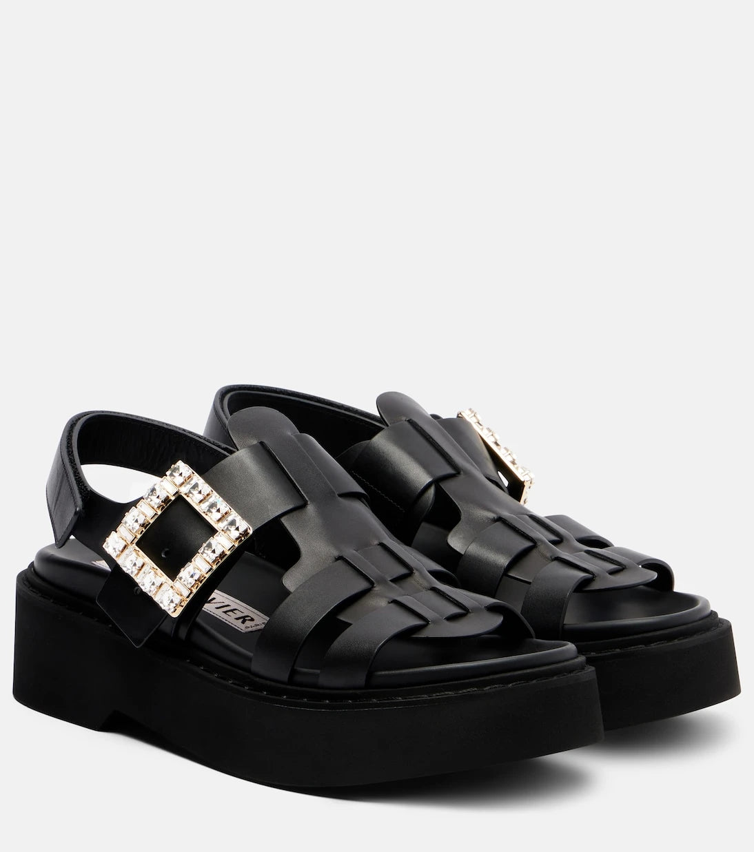 Roger Vivier - Viv' Rangers leather platform sandals