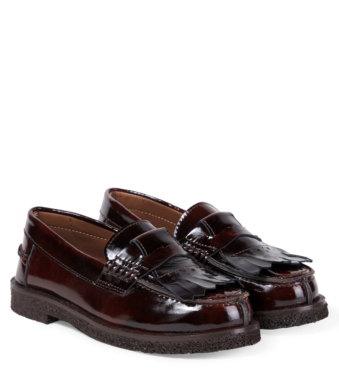 PèPè - Fringed patent leather penny loafers