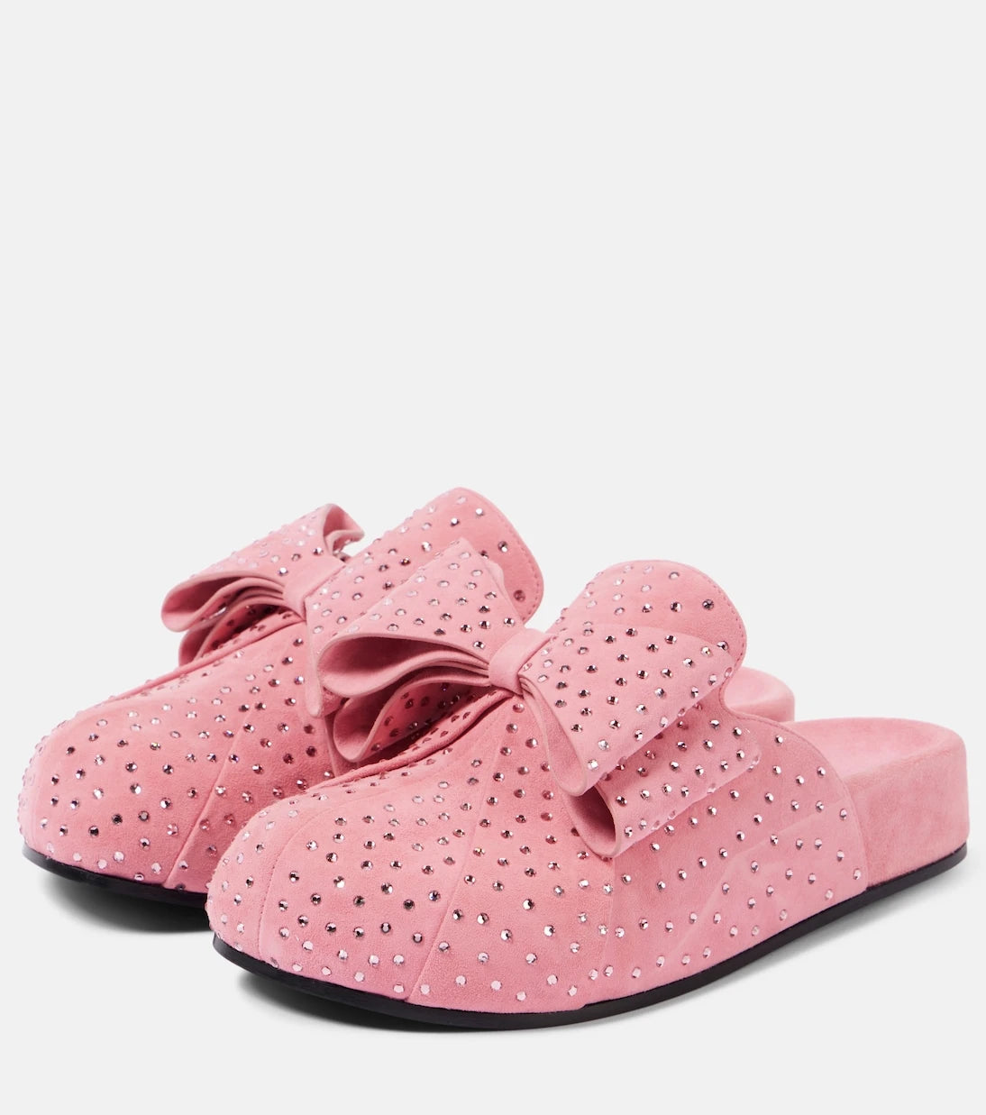 Mach & Mach - Le Cadeau embellished suede clogs