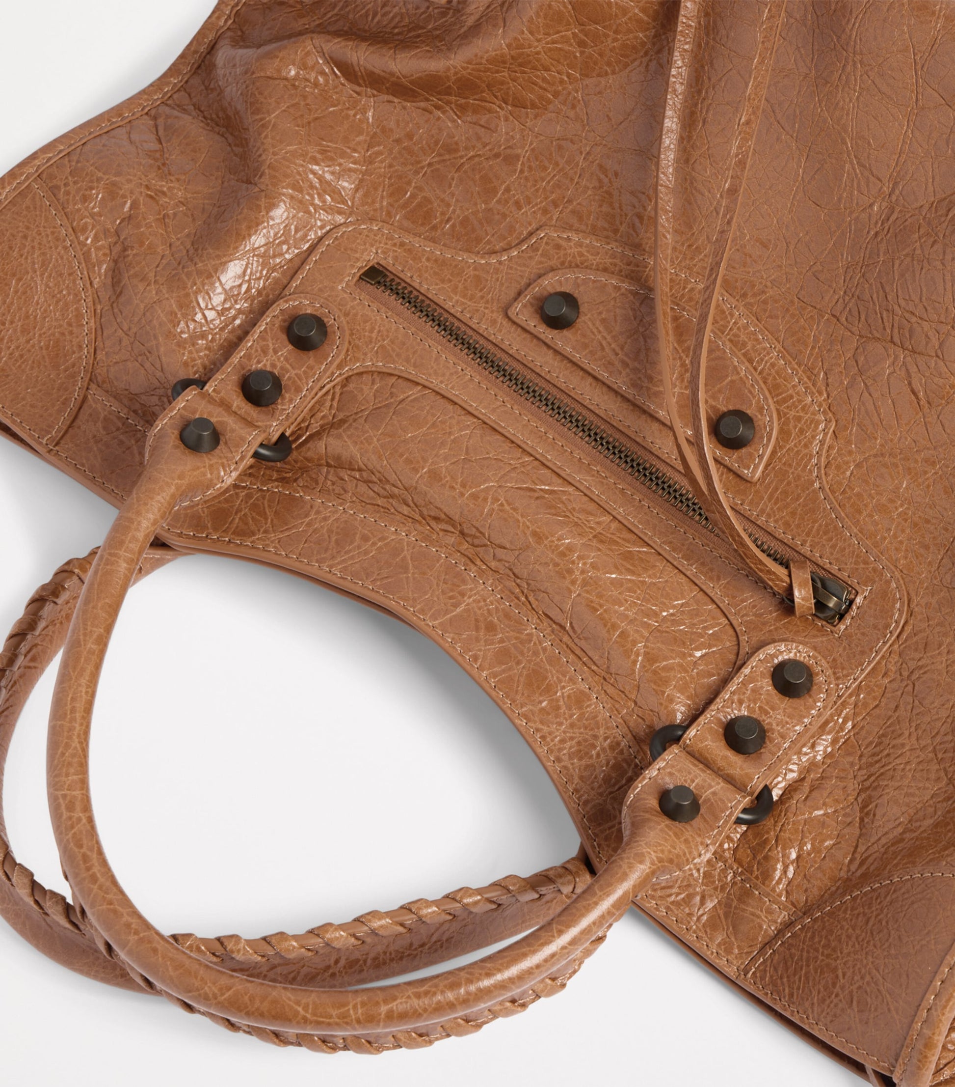 Balenciaga Brown Medium Leather Le City Top-Handle Bag