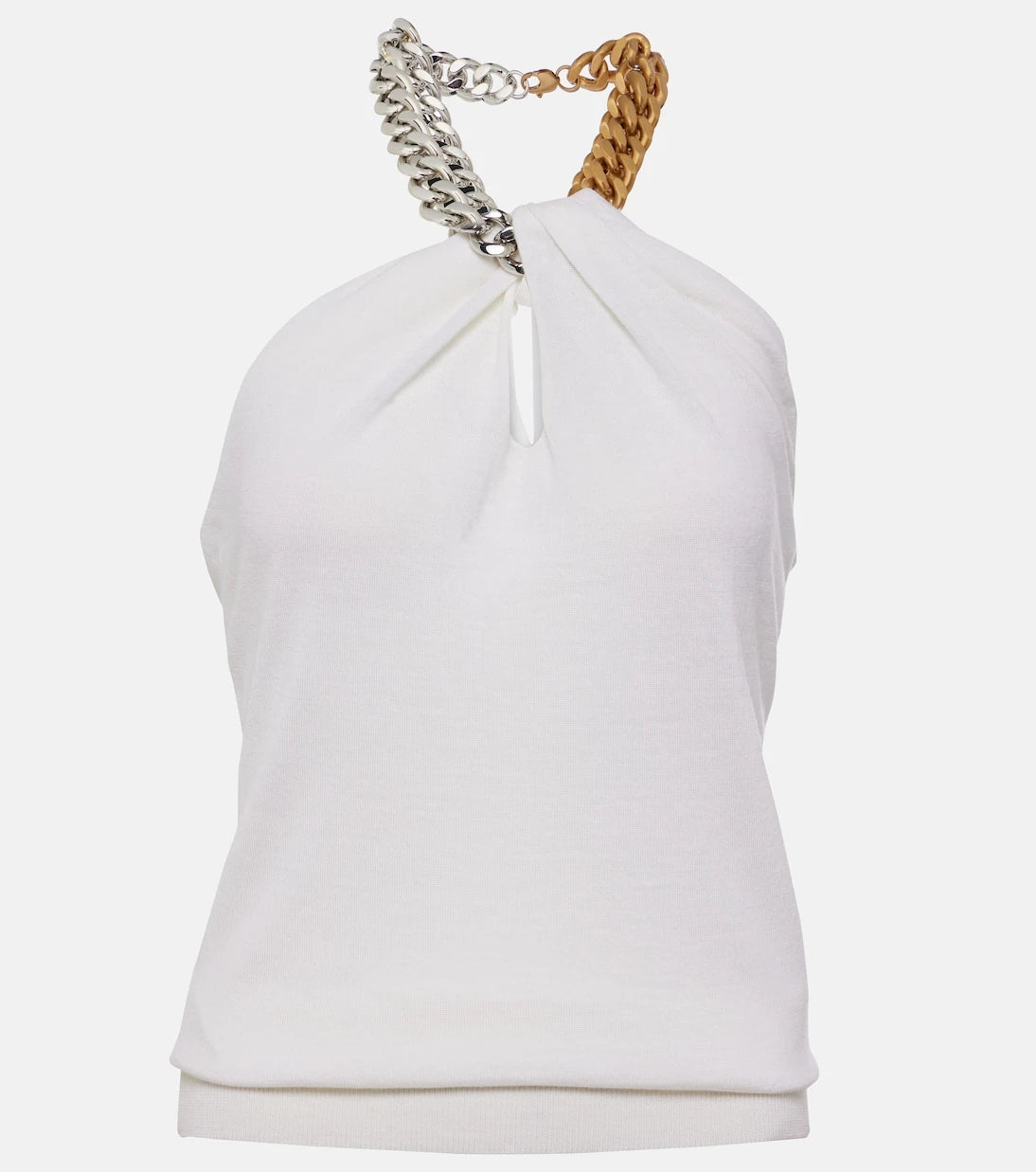 Stella McCartney - Embellished halterneck wool top