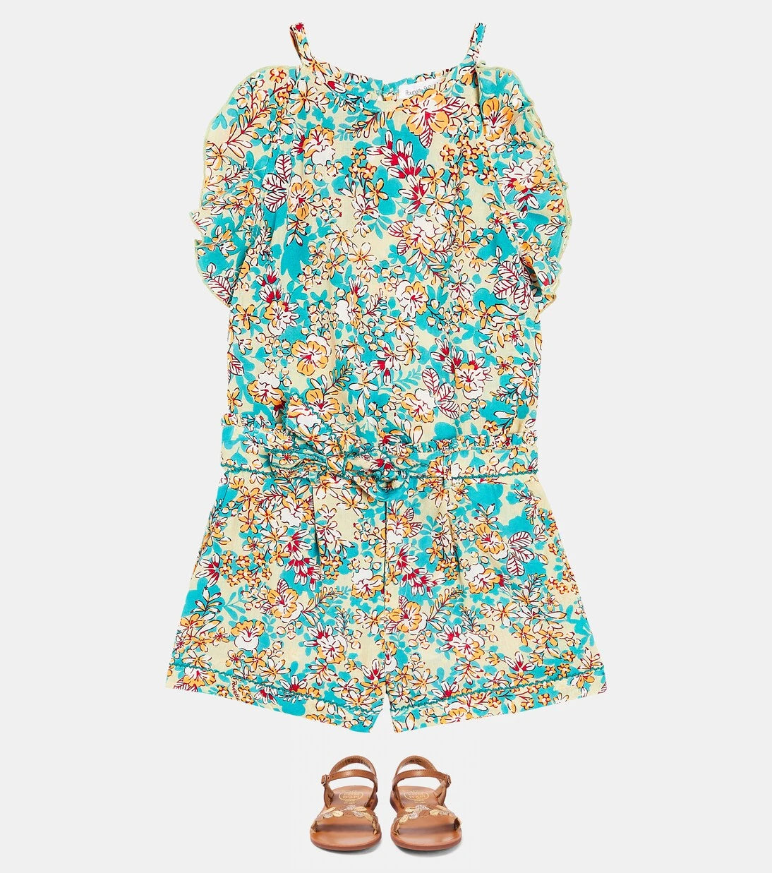 Poupette St Barth Kids - Alida floral ruffled top