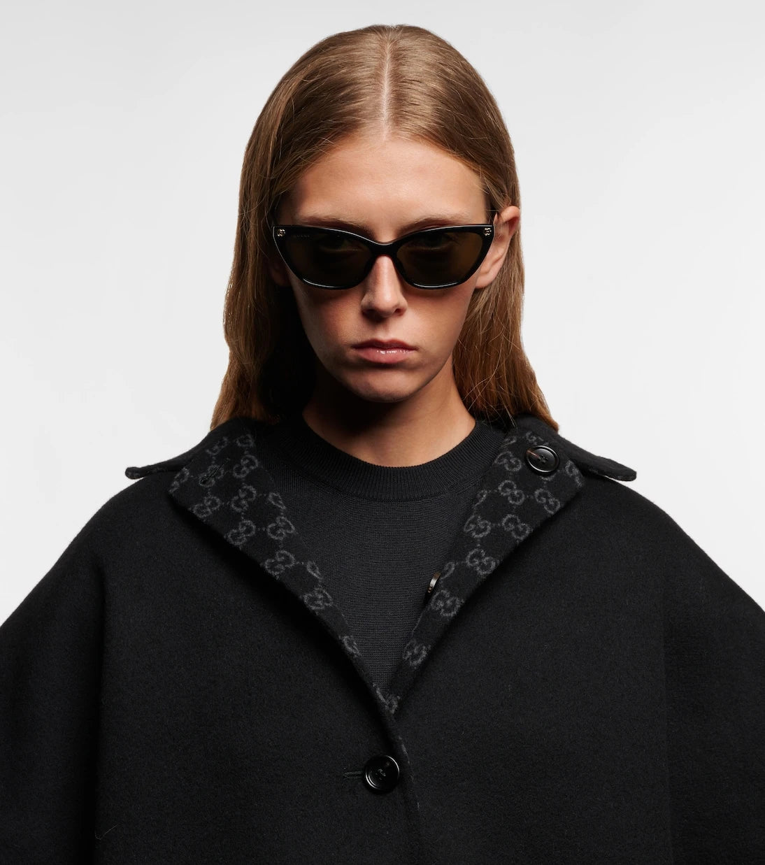 Gucci - نظارة شمسية عين القط بشعار GG المزدوج