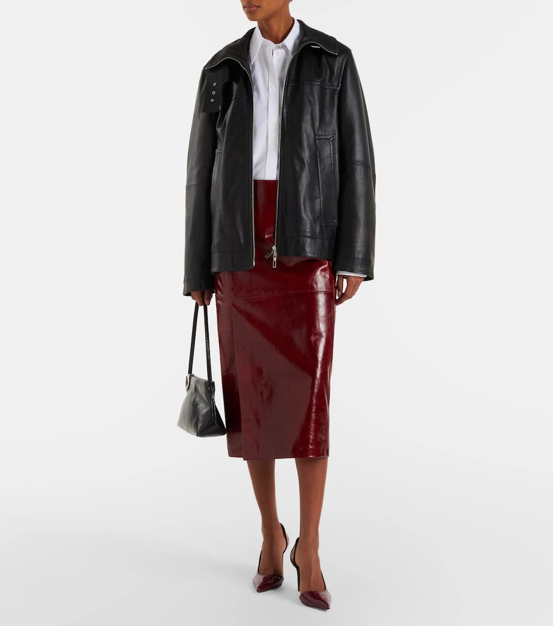 Sportmax - Leather pencil skirt