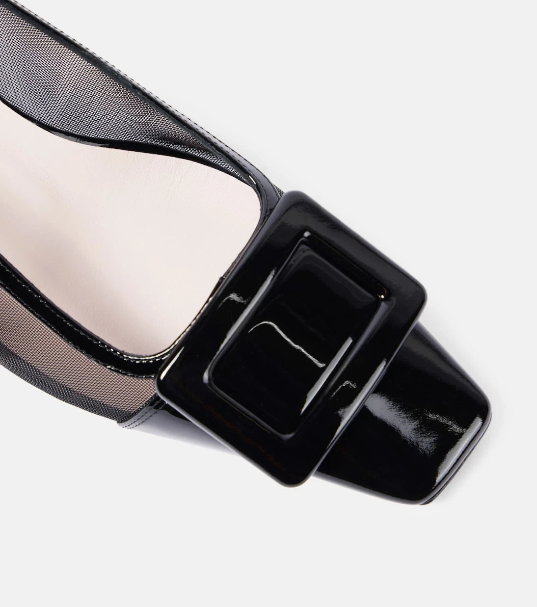 Roger Vivier - حذاء بيل فيفييه 45 من الشبك المُزيّن بالجلد