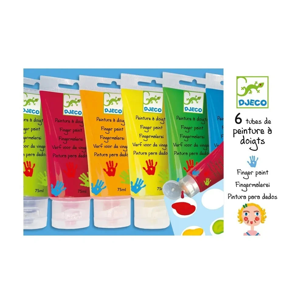 Djeco - 6 finger paint's tube