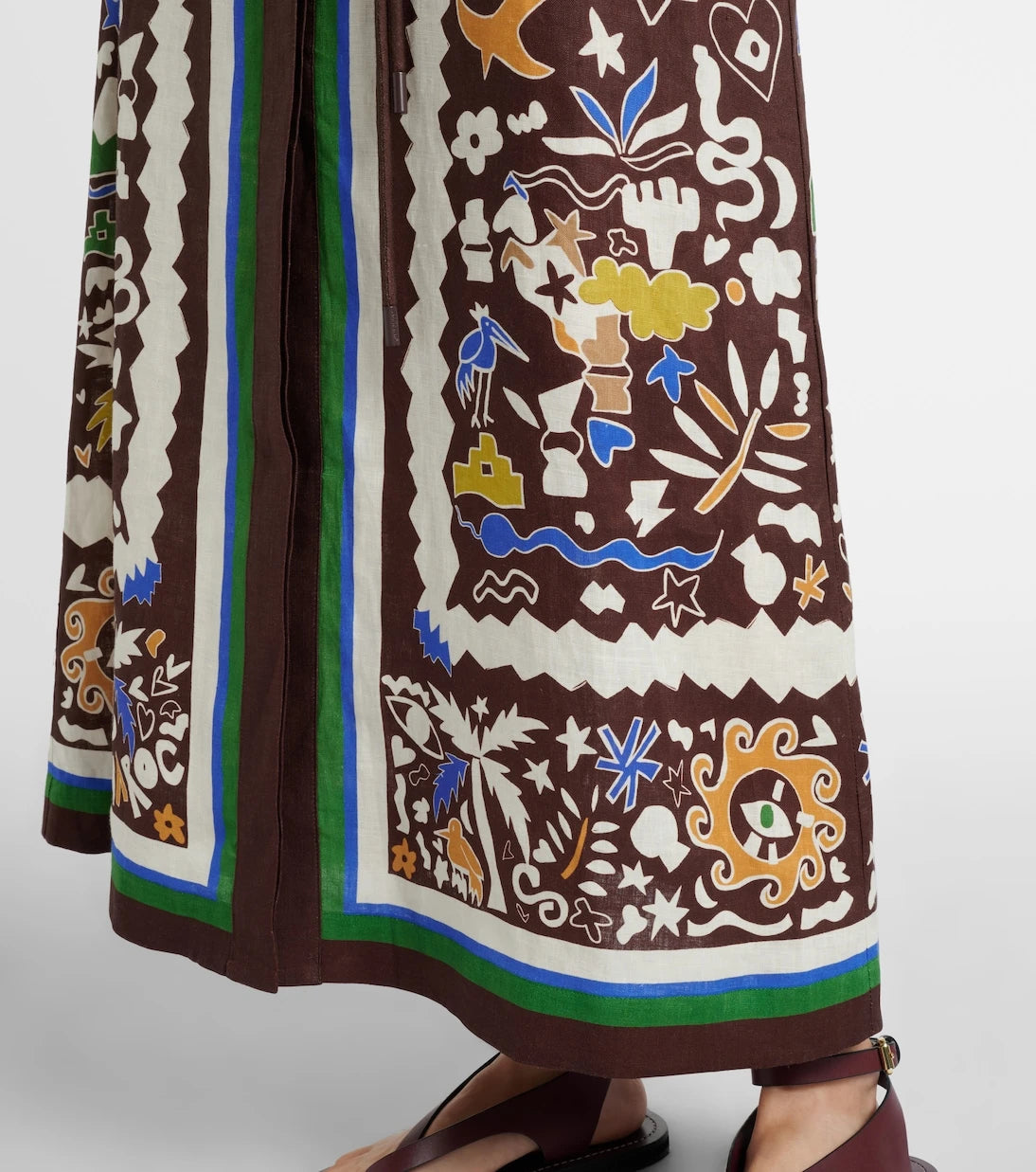 Alémais - Maroc printed linen shirt dress