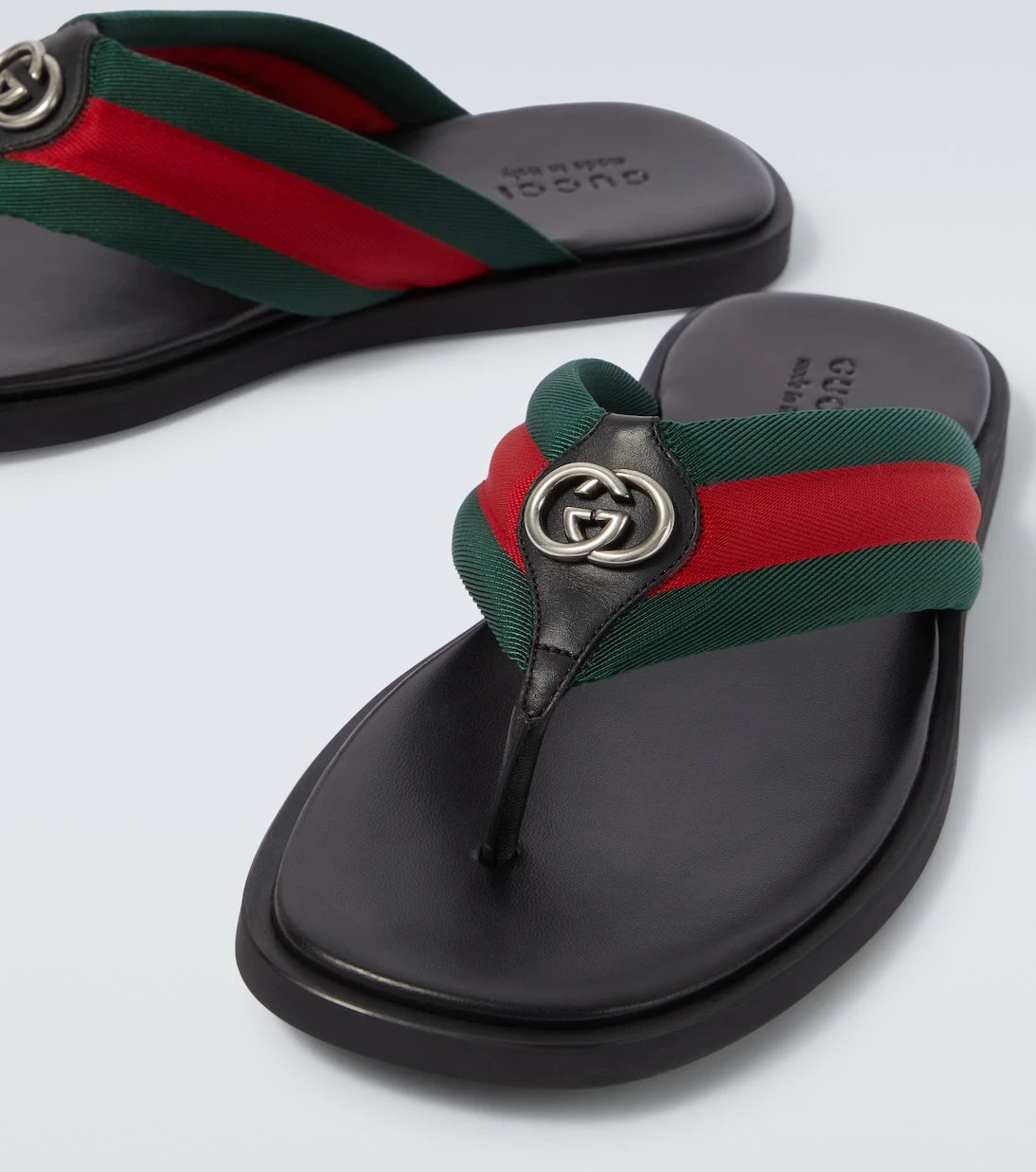 Gucci - GG Web Stripe slides