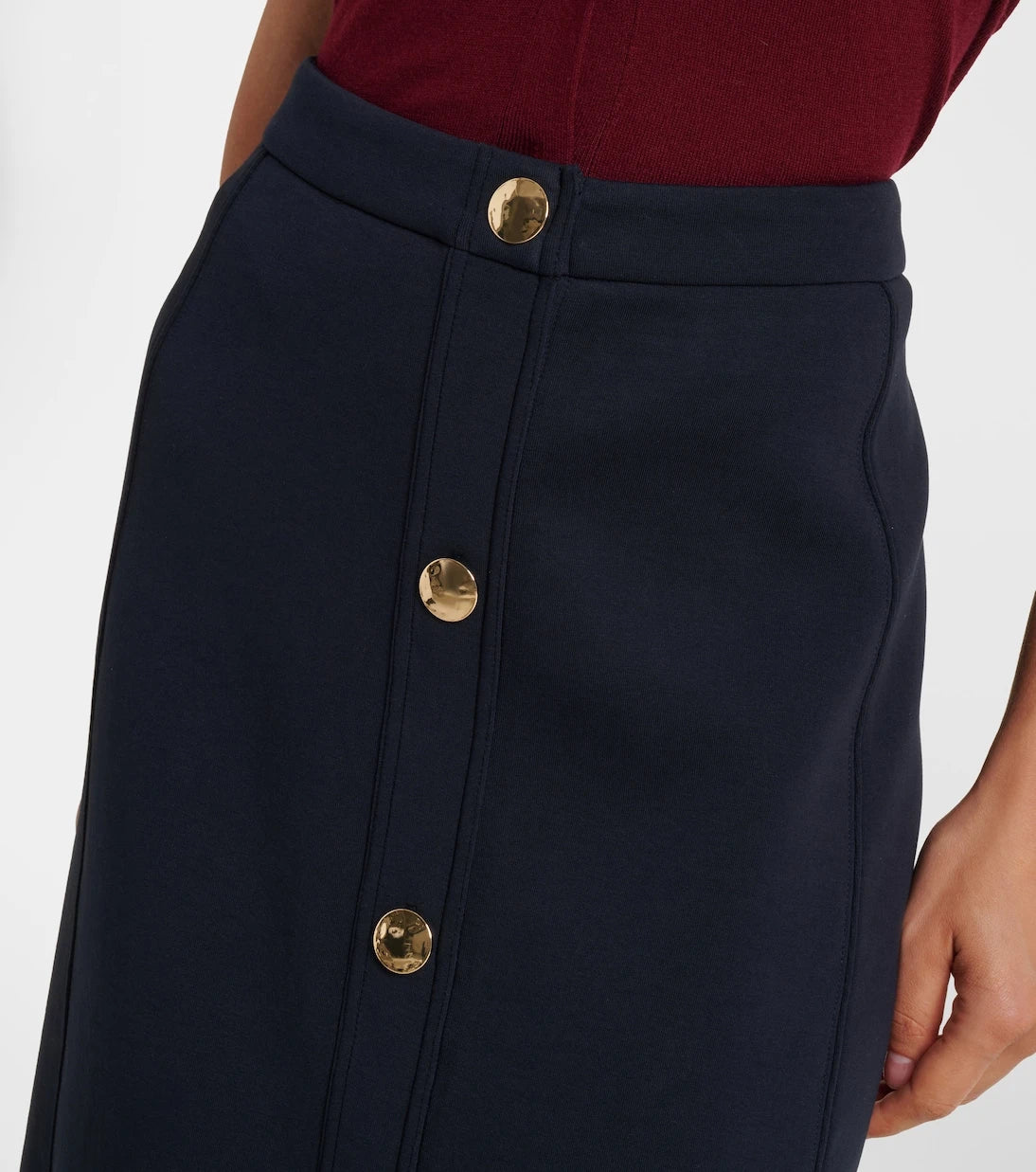 'S Max Mara - Cotton-blend midi skirt
