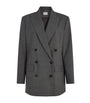 Claudie Pierlot Grey Double-Breasted Tailored Blazer
