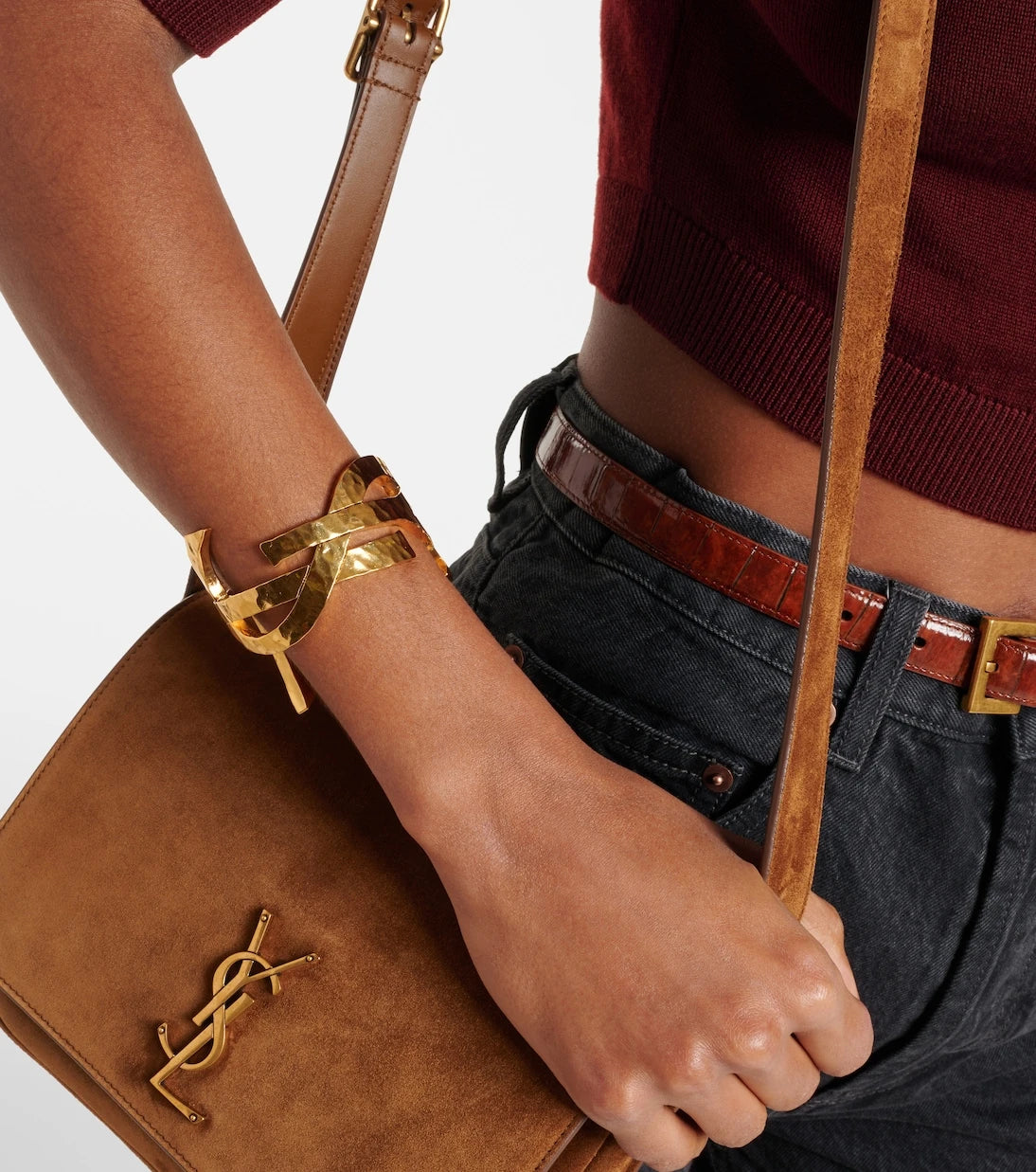 Saint Laurent - Cassandre cuff bracelet