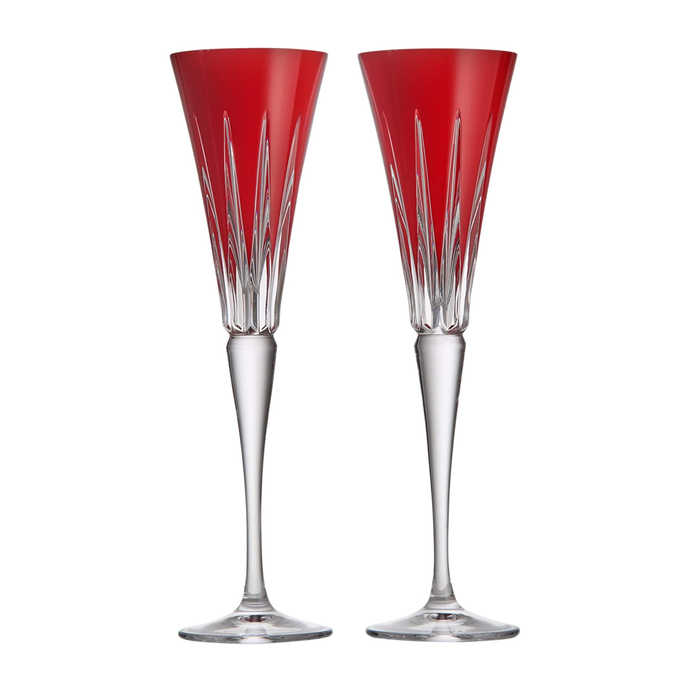 Set of 2 Crystal Firework Flutes (175ml)