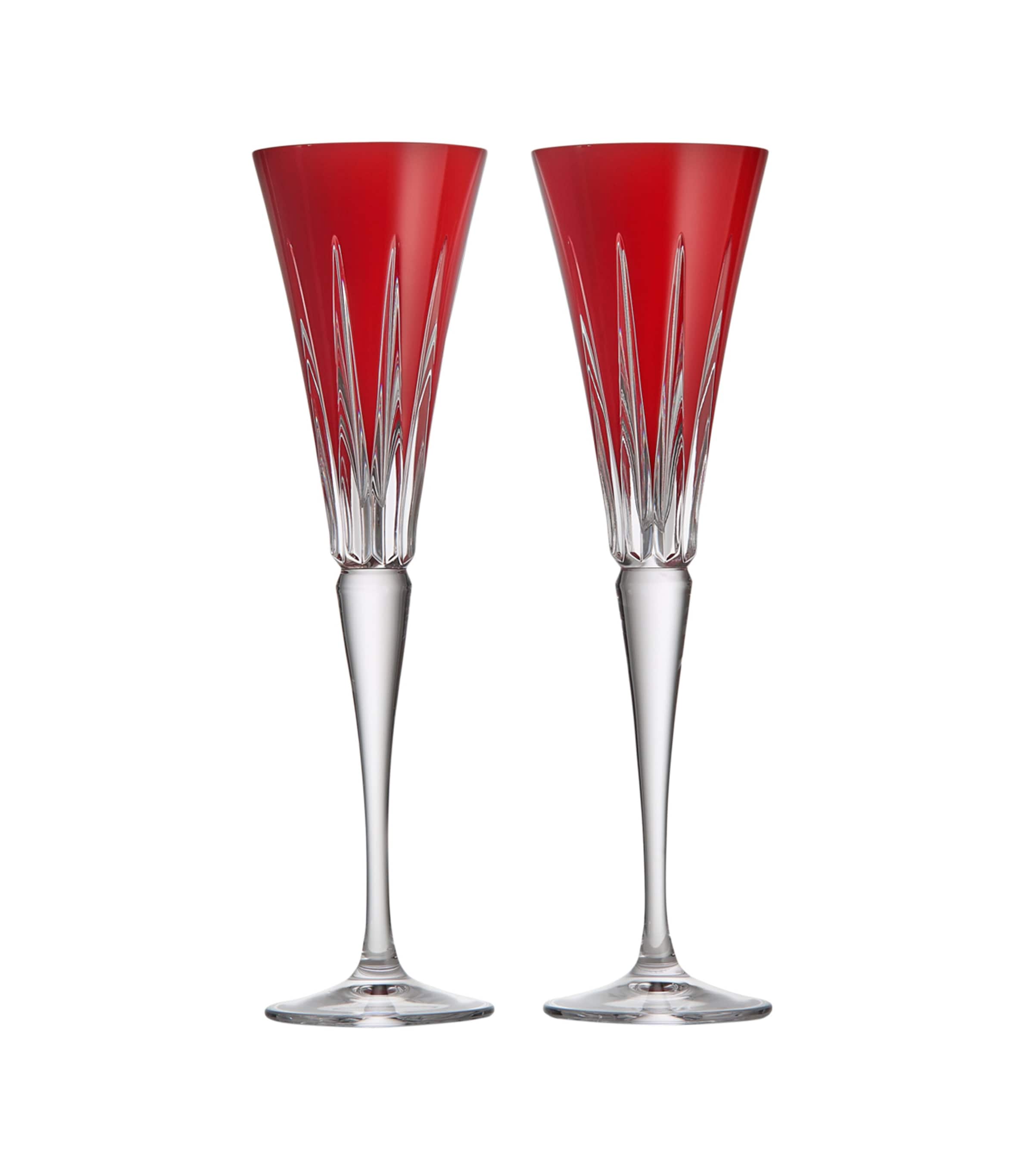 Set of 2 Crystal Firework Flutes (175ml)
