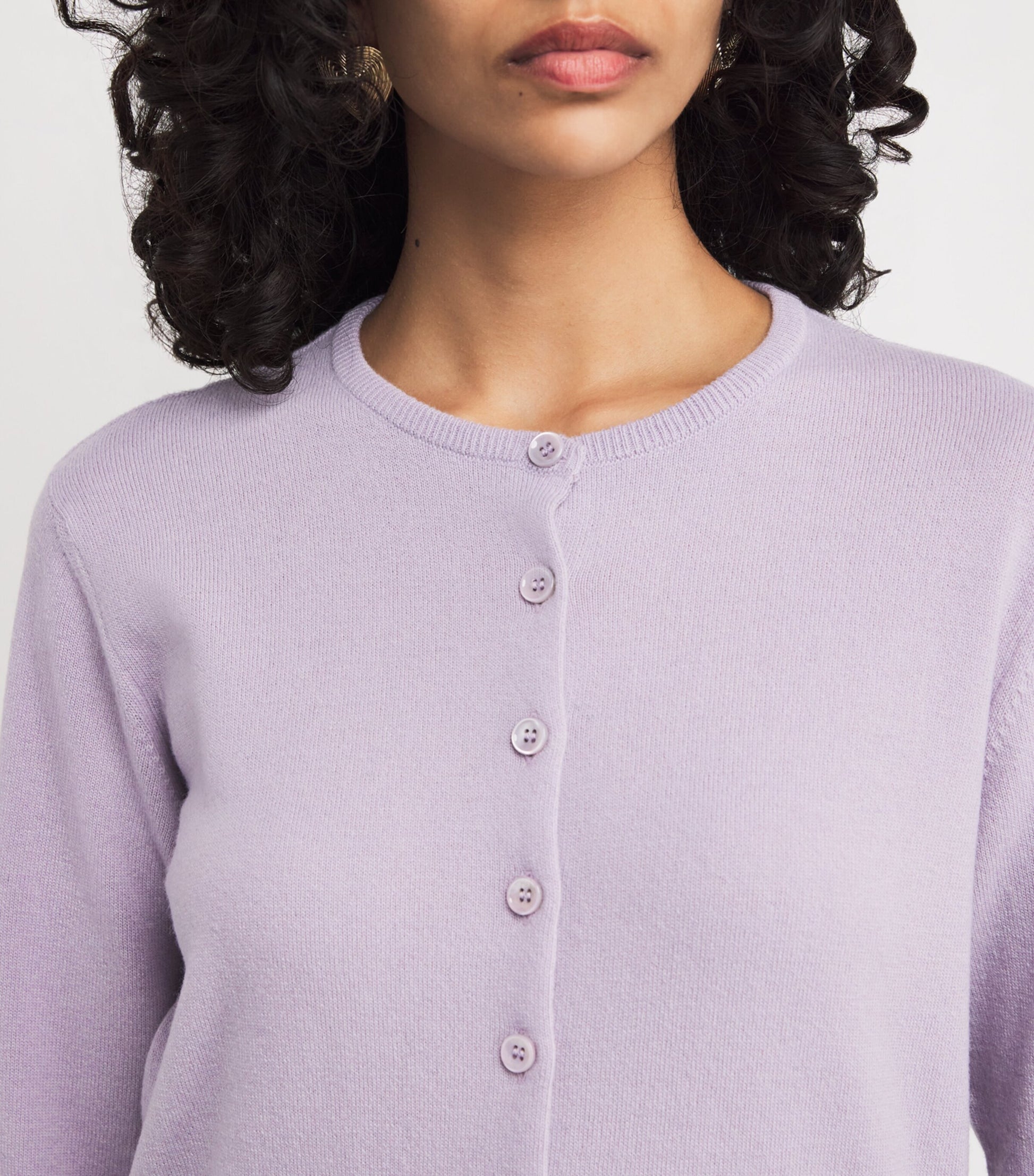 Maison Margiela Purple Virgin Wool Cardigan