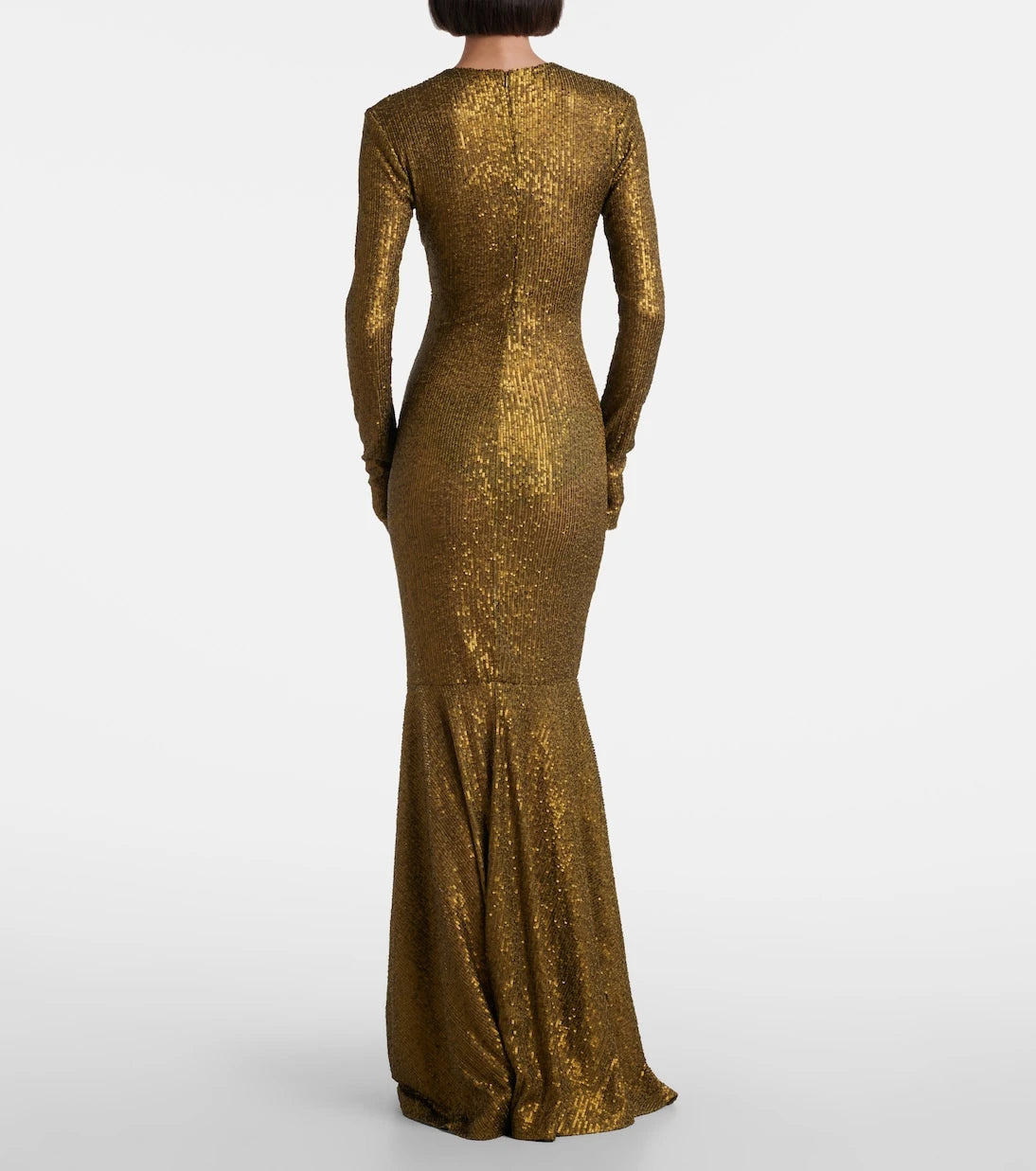 Norma Kamali - Gathered sequined gown