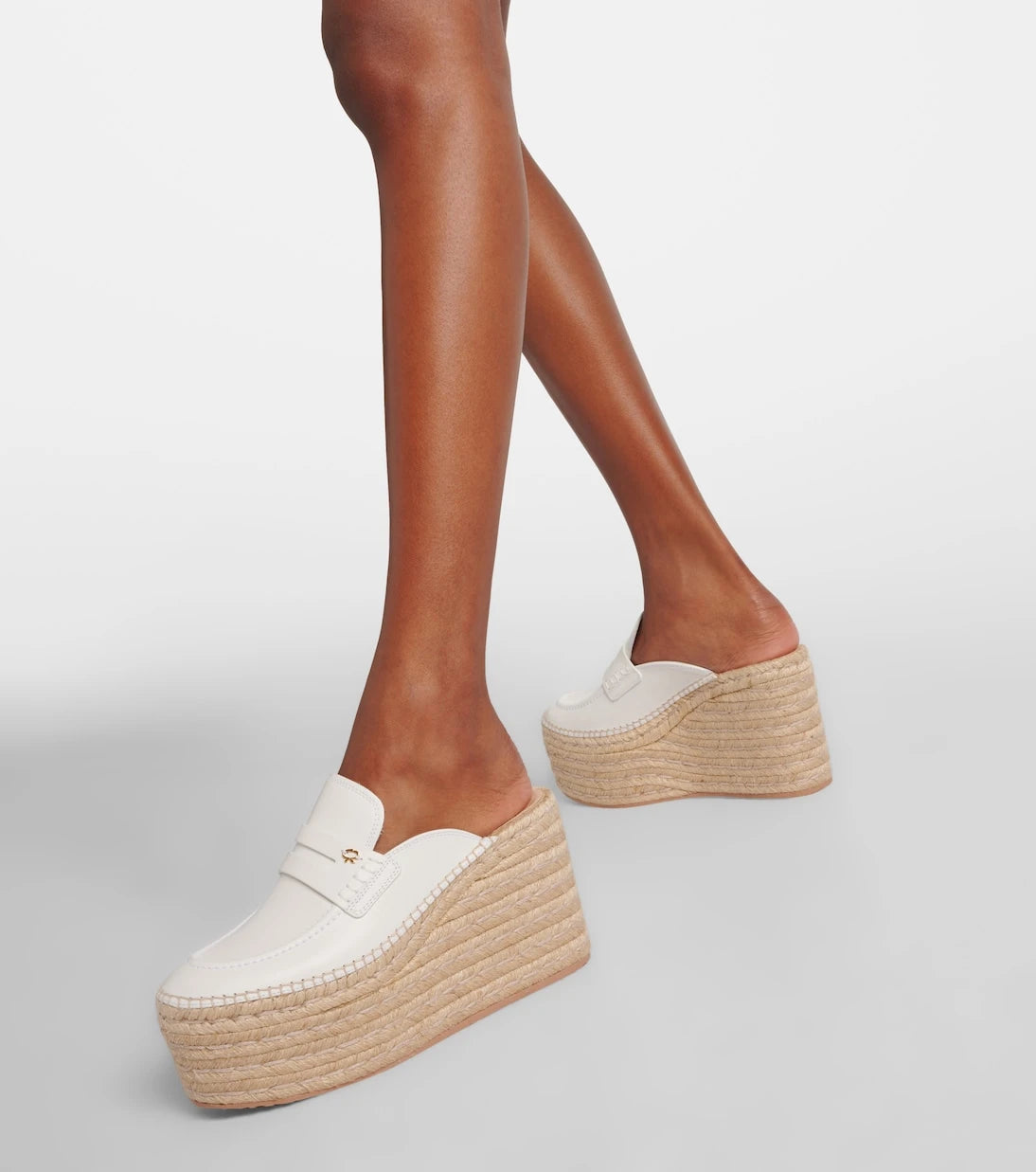 Gianvito Rossi - Leather espadrille wedges