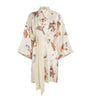 Olivia von Halle Silk Fish Print Mimi Robe