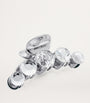 Silver Crystal-Embellished Claw Hair Clip