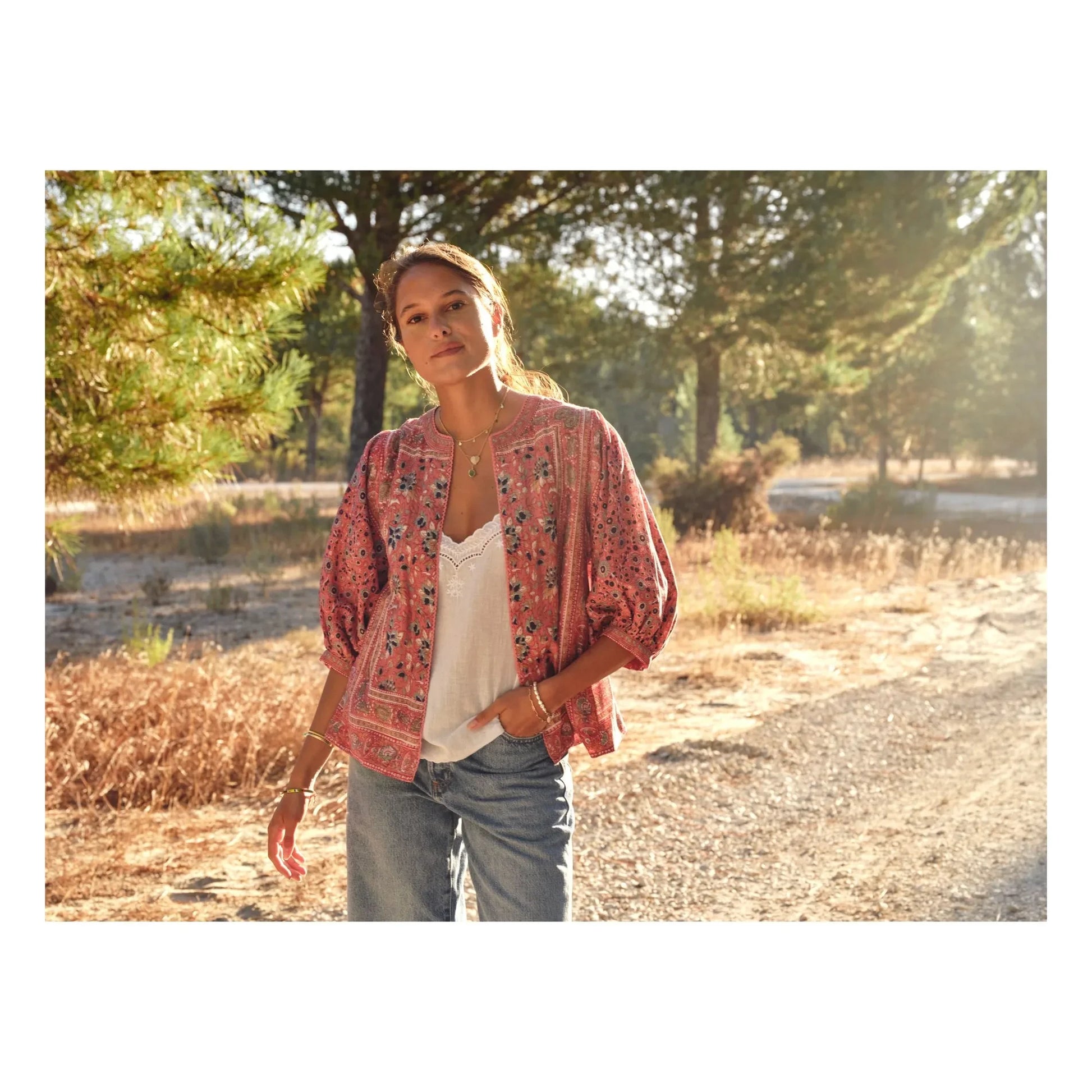 M.A.B.E. - Darla Cotton Jacket | Pink