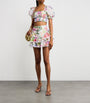 Ruffled Fera Mini Skirt WHITE BOTANICAL