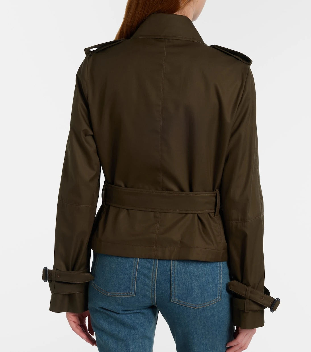 Burberry - Cropped cotton gabardine trench jacket
