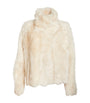 Yves Salomon White Reversible Shearling Jacket