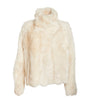 Yves Salomon White Reversible Shearling Jacket