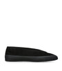 Le Monde Beryl Black Suede-Shearling Apres Ski Flats