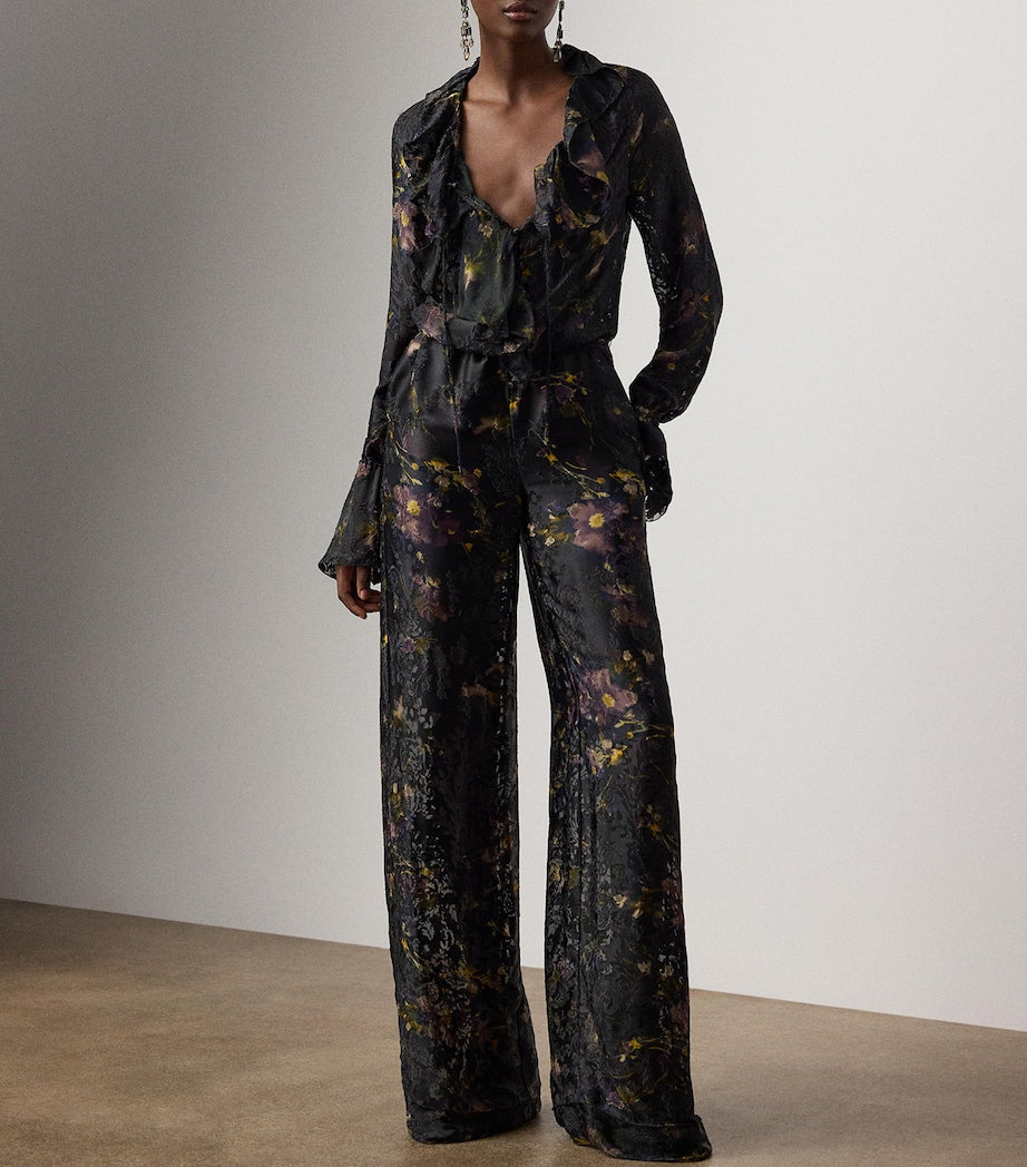 Green Satin Carol Jumpsuit