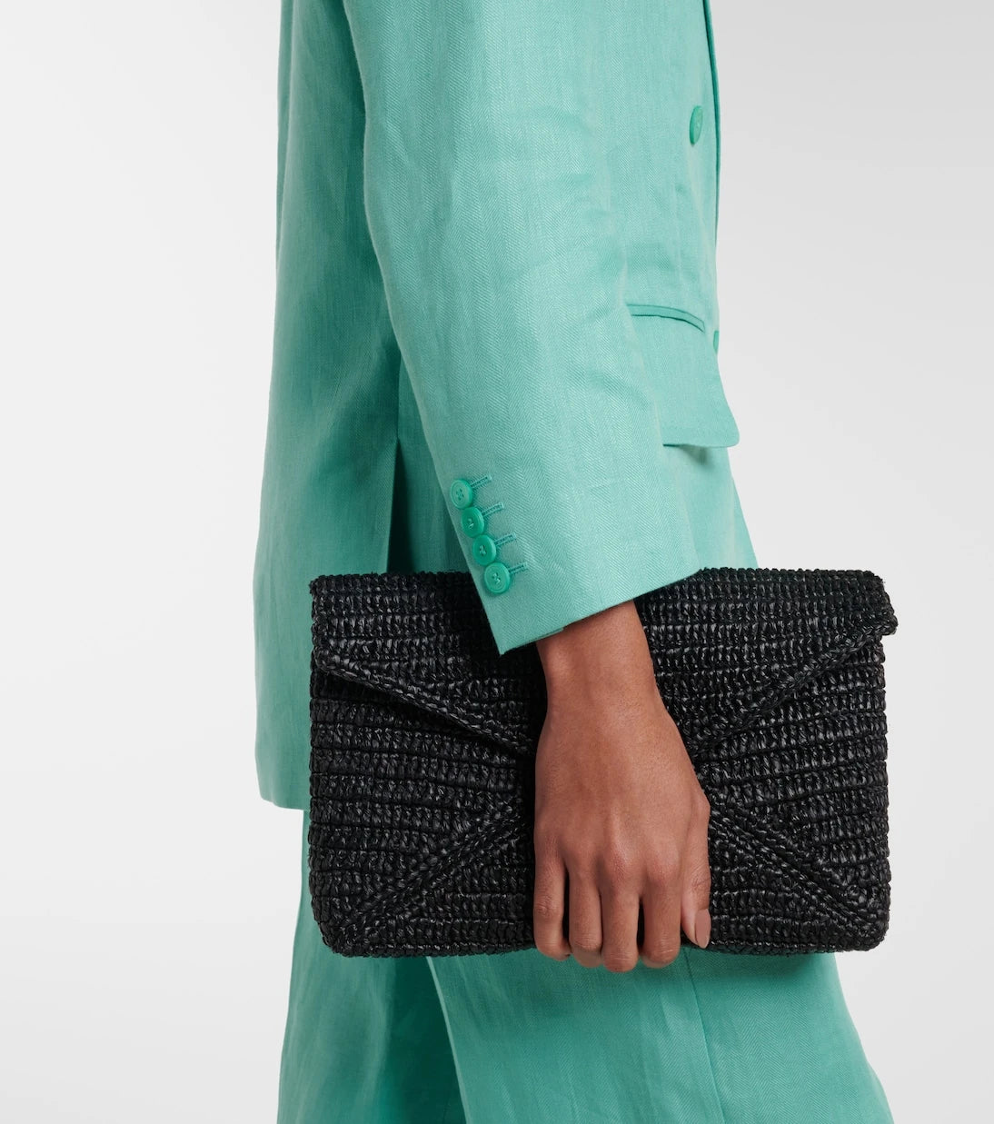 Max Mara - Olimpia double-breasted herringbone linen blazer