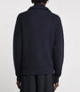 Merino Wool Quarter-Zip Ribbed Sweater