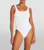 White Square-Neck Swimsuit