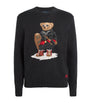 Polo Ralph Lauren Black Cotton-Cashmere Holiday Bear Sweater