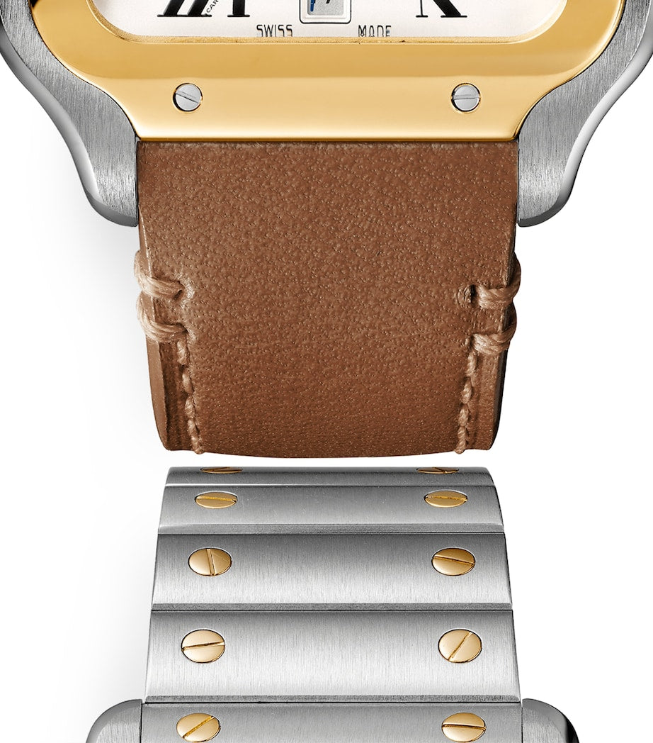 Stainless Steel and Yellow Gold Santos de Cartier Watch 39.8mm