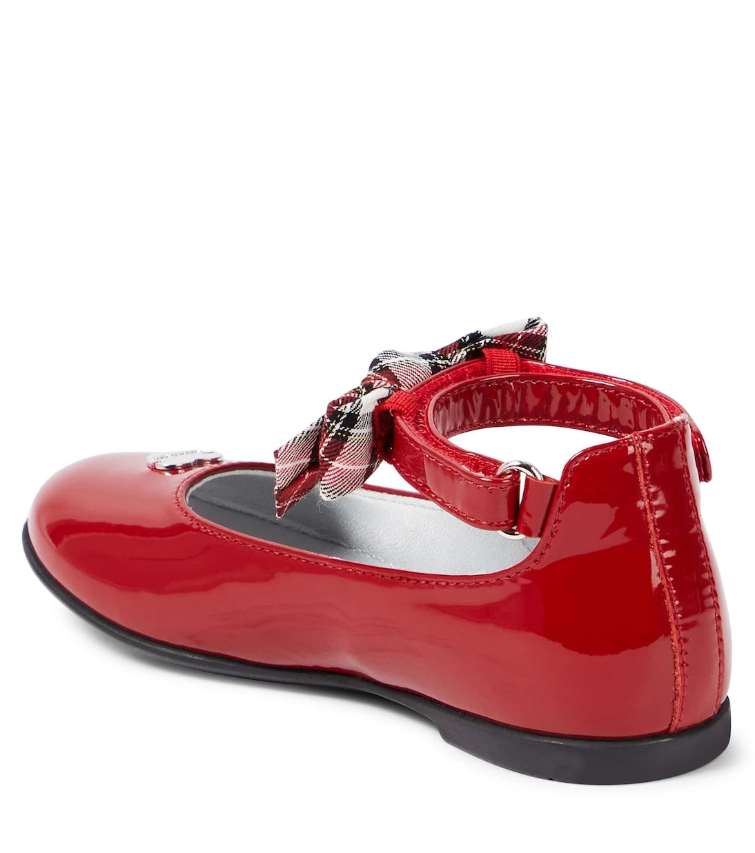 Monnalisa - Bow-detail patent leather ballet flats