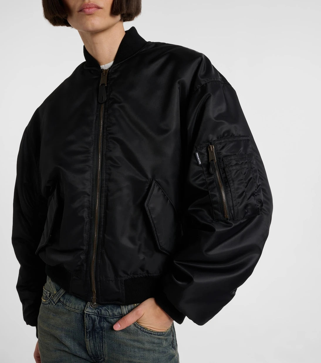 Balenciaga - Standard technical satin bomber jacket