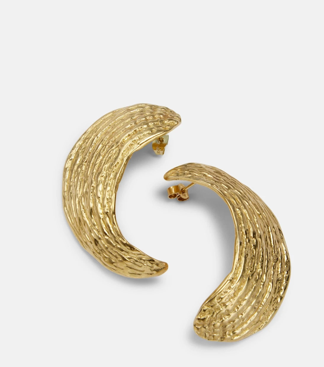 Ysso - Broken Shell 24kt gold-plated earrings