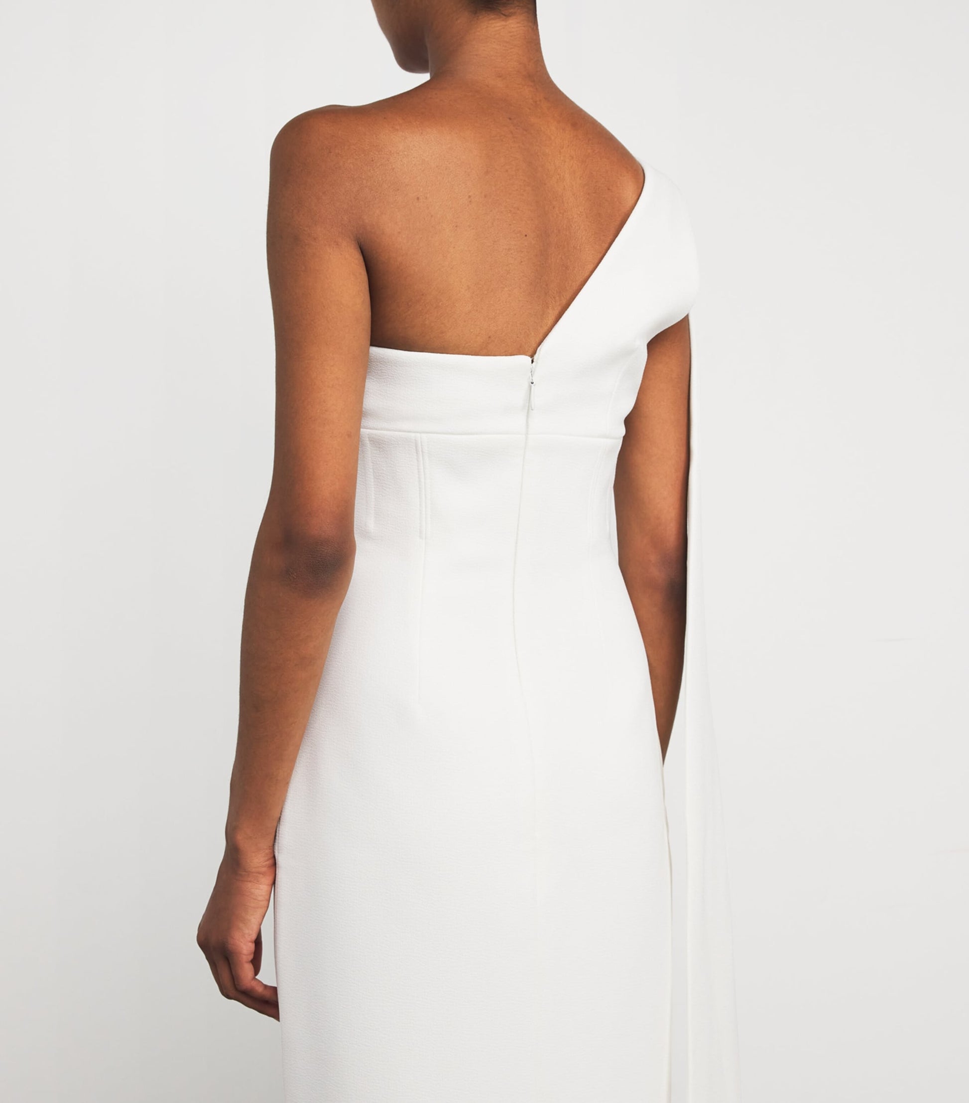 Rachel Gilbert Ivory One-Shoulder Clara Gown