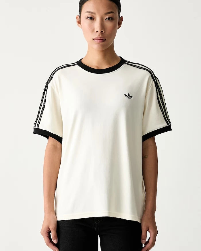 adidas Originals pamuk ve elastanlı kadın tişörtü