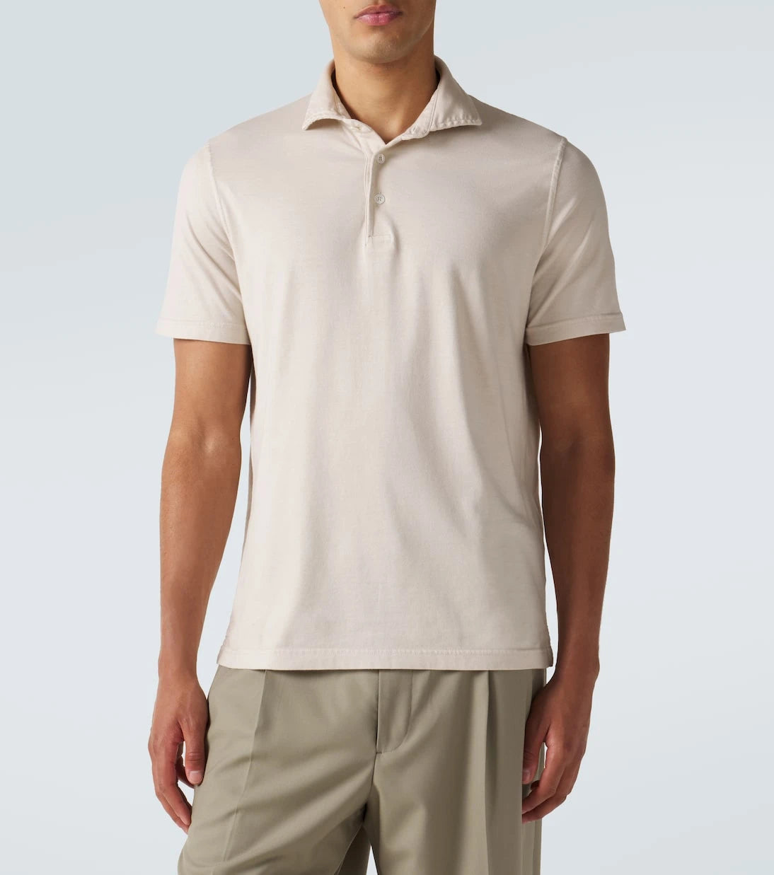 Fedeli - Cotton jersey polo shirt