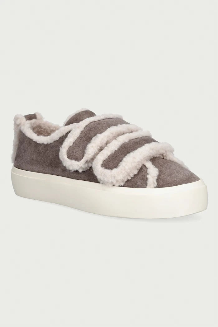 Inuikii Shearling Low Velcro Kadın Süet Spor Ayakkabı