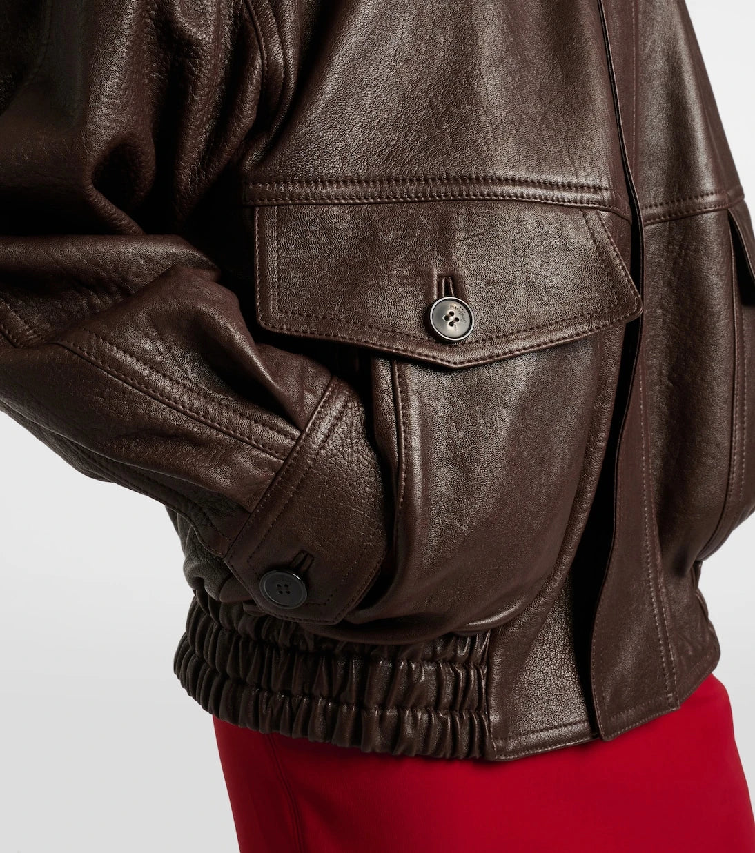Saint Laurent - Leather bomber jacket