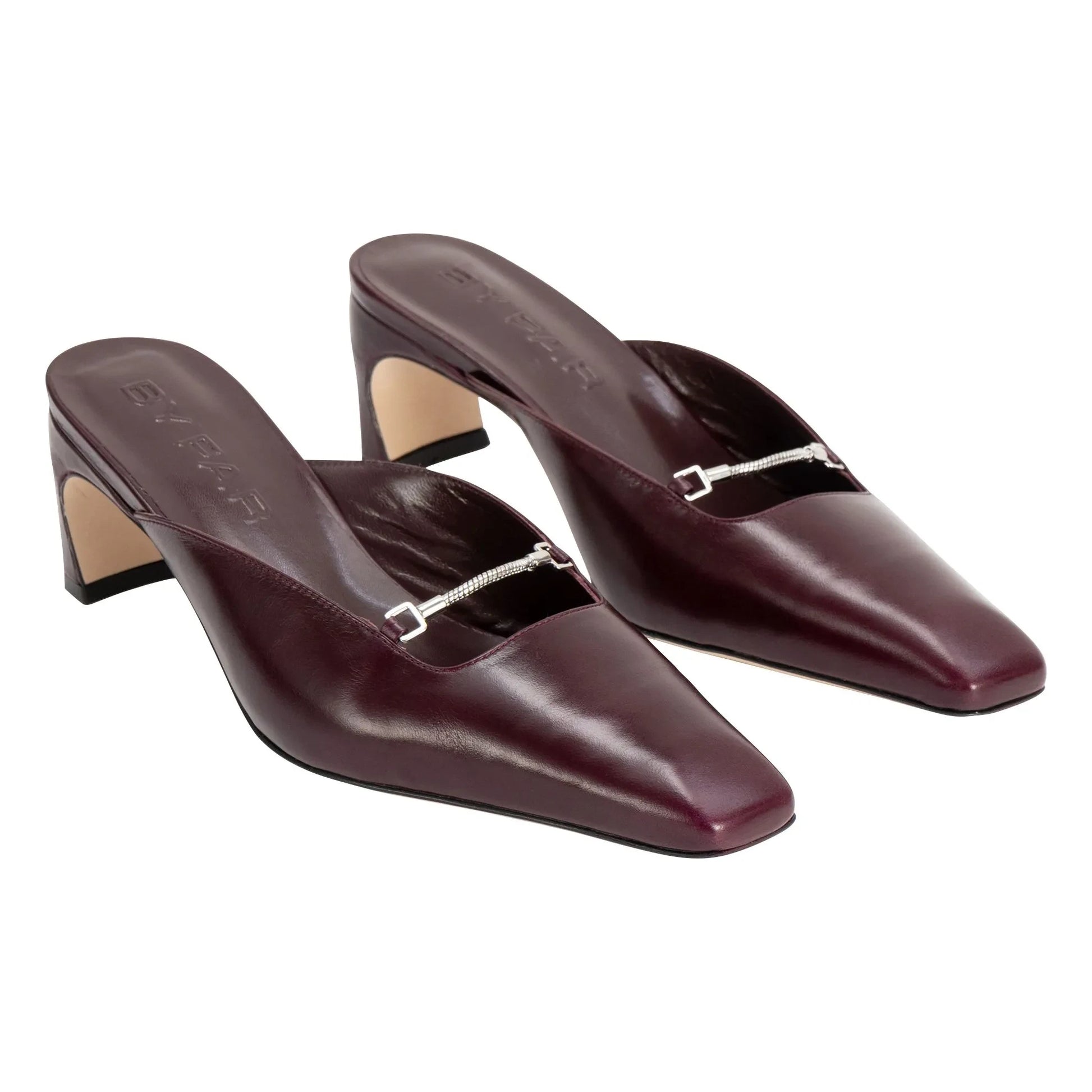 BY FAR - Leda Leather pumps | Burgundy